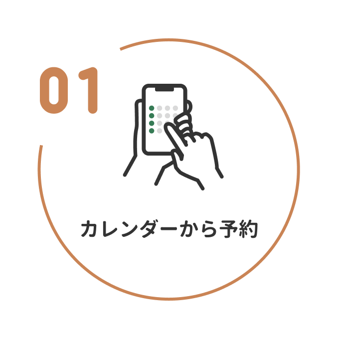1 カレンダーから予約
