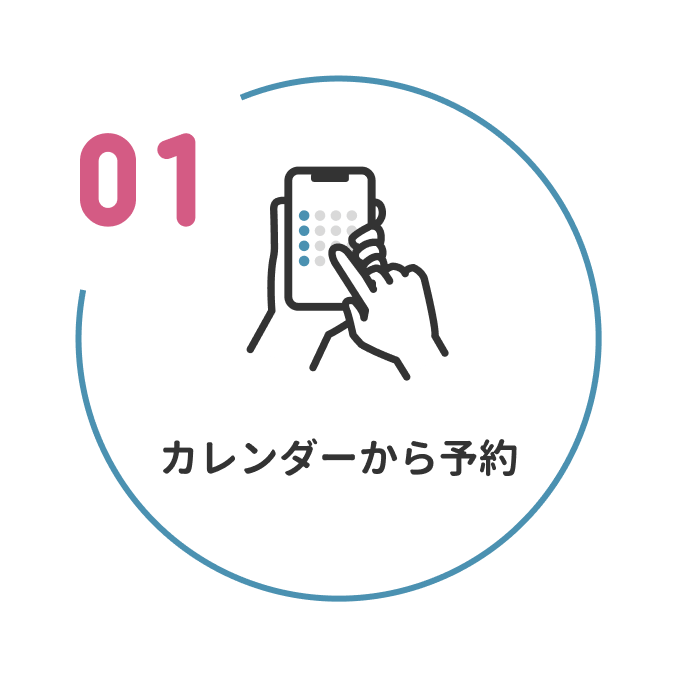 1 カレンダーから予約